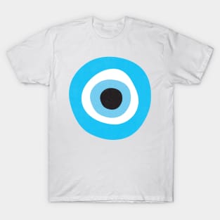 Evil Eye Symbol Light Blue Cyan T-Shirt